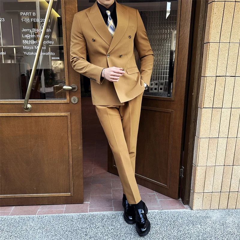 ZX236's three-piece suit, trendy Korean style, slim fit, business casual, small suit jacket, groom wedding dress
ZX236's three-piece suit, trendy Korean style, slim fit, business casual, small suit jacket, groom wedding dress