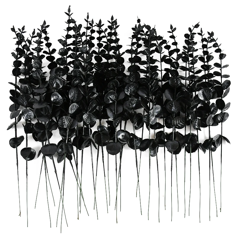 10pcs Black Eucalyptus Stems Artificial Eucalyptus Leaves Plastic Flower Branches Halloween Home Party Garden Decor Photo Props
10pcs Black Eucalyptus Stems Artificial Eucalyptus Leaves Plastic Flower Branches Halloween Home Party Garden Decor Photo Props