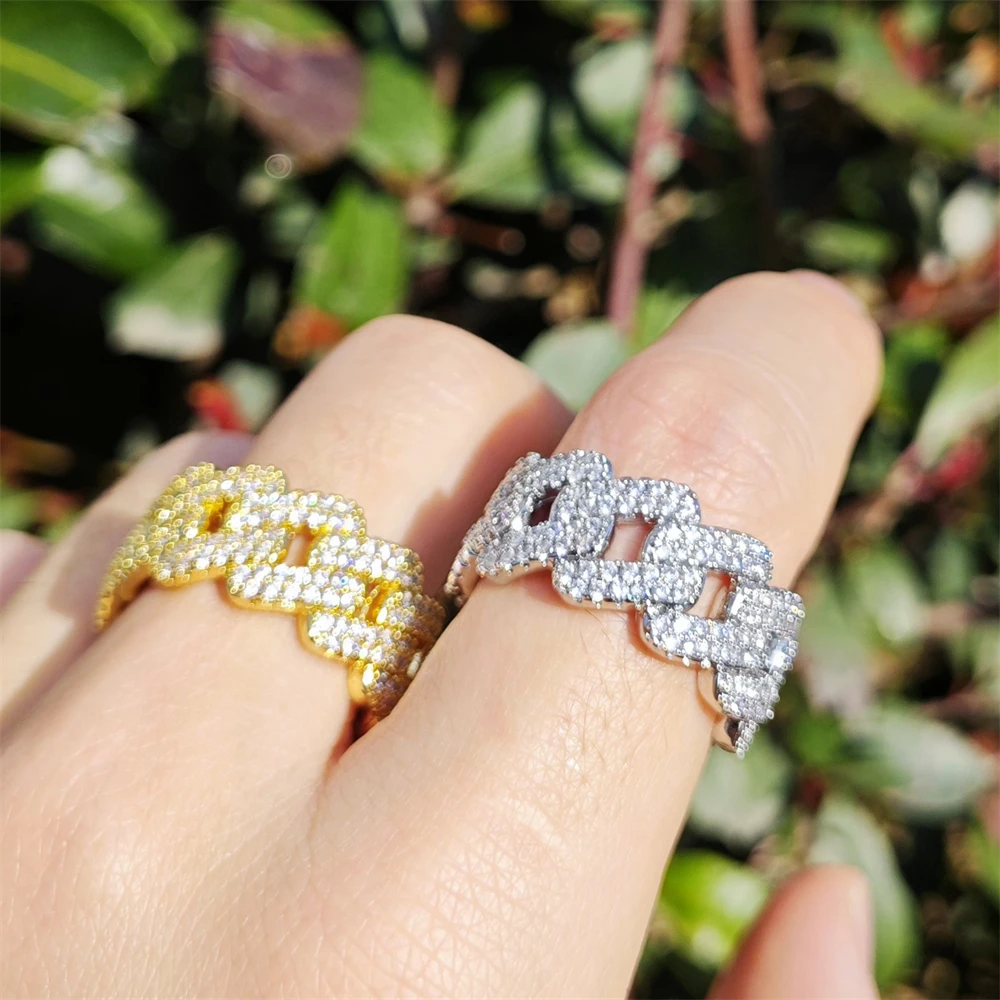 Новое мужское кольцо в стиле хип-хоп с микропокрытием из циркона, кубинское звено, остроее настоящее позолоченное ювелирное изделие
Новое мужское кольцо в стиле хип-хоп с микропокрытием из циркона, кубинское звено, остроее настоящее позолоченное ювелирное изделие