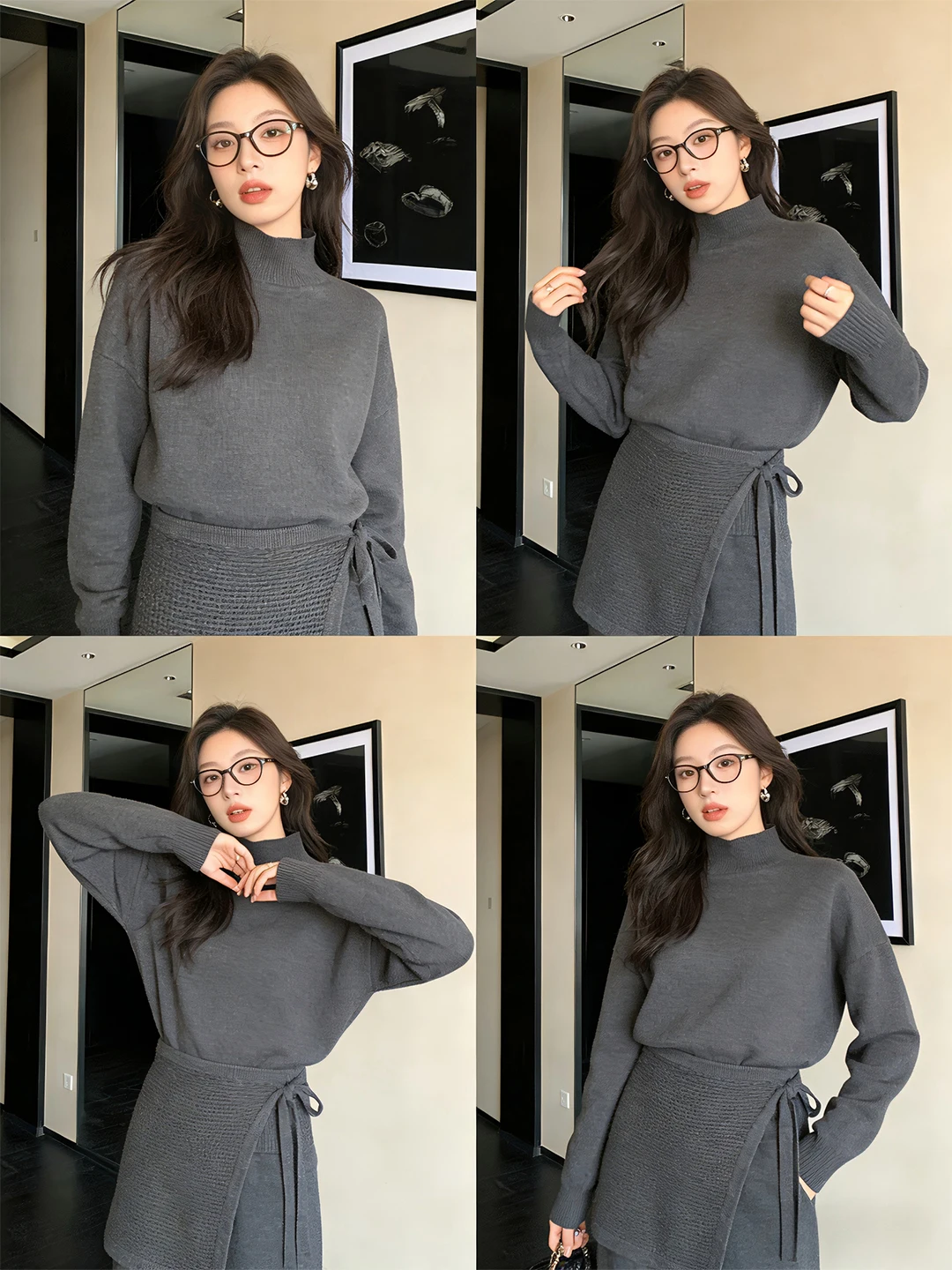 Elegant Soft Cozy Knitted Set Belted Loose Wide Leg Pants High Waist Winter Fashion Casual Outfit Korean Style round Neck
Elegant Soft Cozy Knitted Set Belted Loose Wide Leg Pants High Waist Winter Fashion Casual Outfit Korean Style round Neck