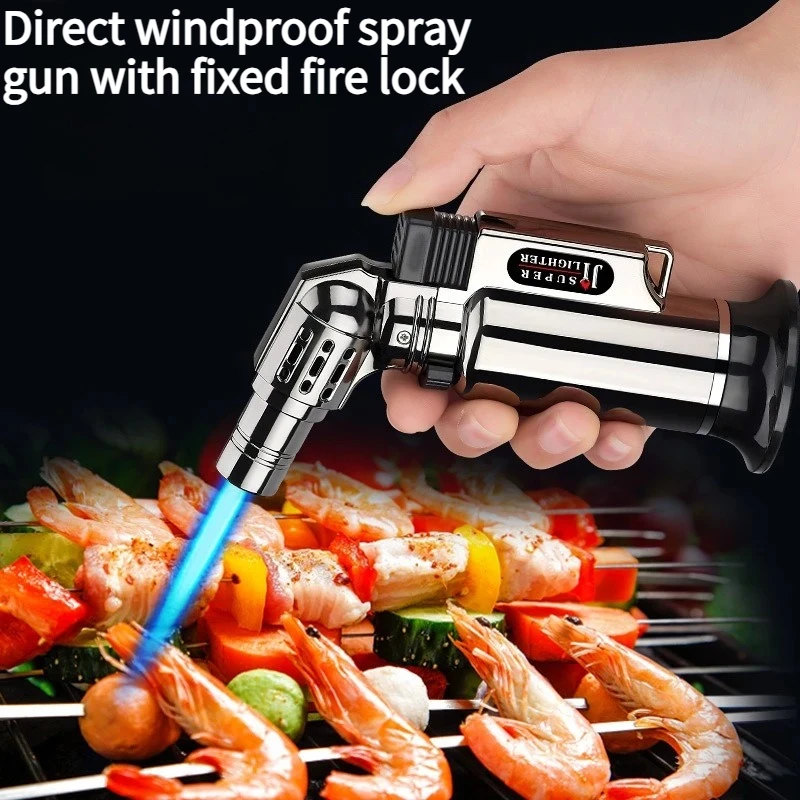 Multi-purpose Straight Jet Lighter with Metal Windproof Blue Flame and One Click Lock Fire Spray Gun Cigarette Accessories
Multi-purpose Straight Jet Lighter with Metal Windproof Blue Flame and One Click Lock Fire Spray Gun Cigarette Accessories