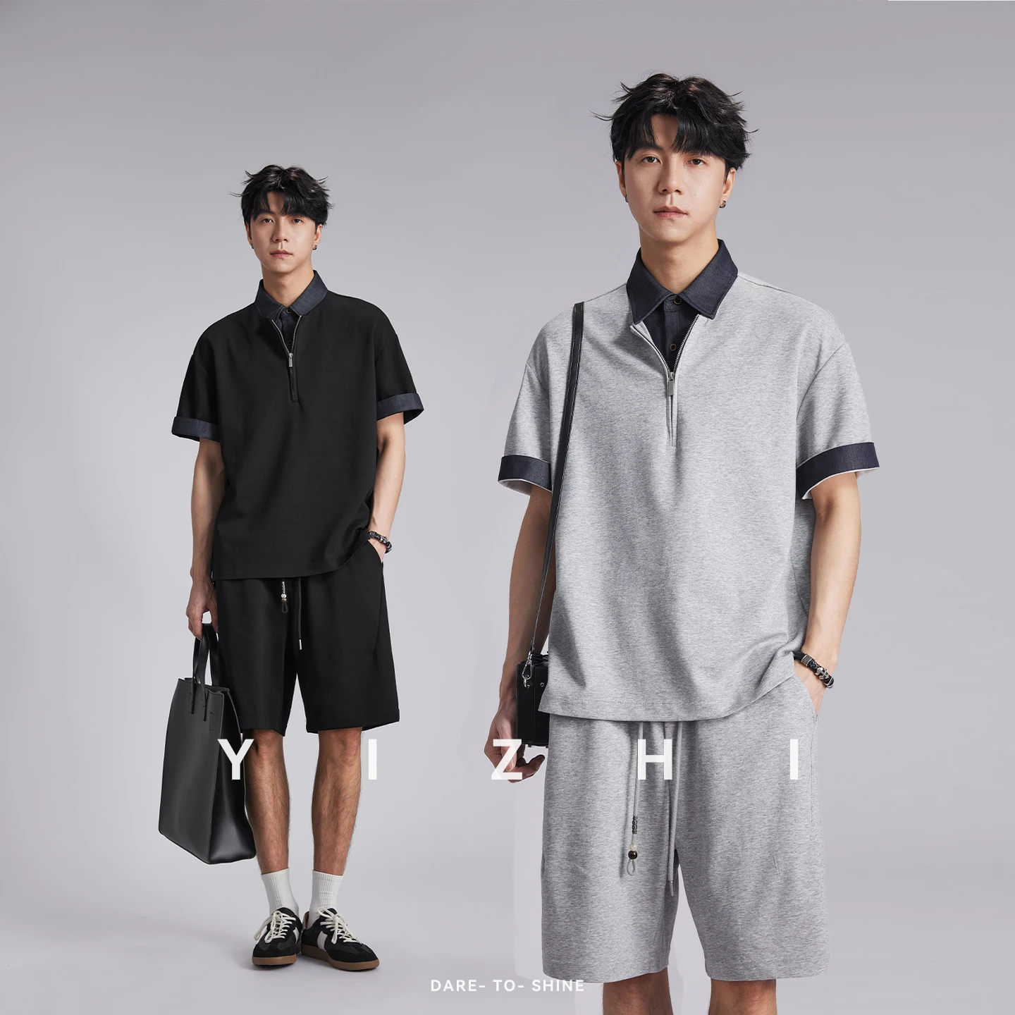 Fashion Men Color Contrast Lapel Half Zip Fake Two Piece Polo Shirt Set 2026 Summer Loose Casual Shorts Two Piece Outfit
Fashion Men Color Contrast Lapel Half Zip Fake Two Piece Polo Shirt Set 2026 Summer Loose Casual Shorts Two Piece Outfit