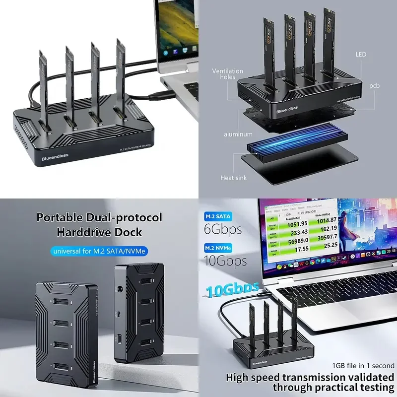 AP01 for Tool-Free External NVME SATA NGFF SSD Case Portable M2 NVME Enclosure USB 3.1 Gen2
AP01 for Tool-Free External NVME SATA NGFF SSD Case Portable M2 NVME Enclosure USB 3.1 Gen2