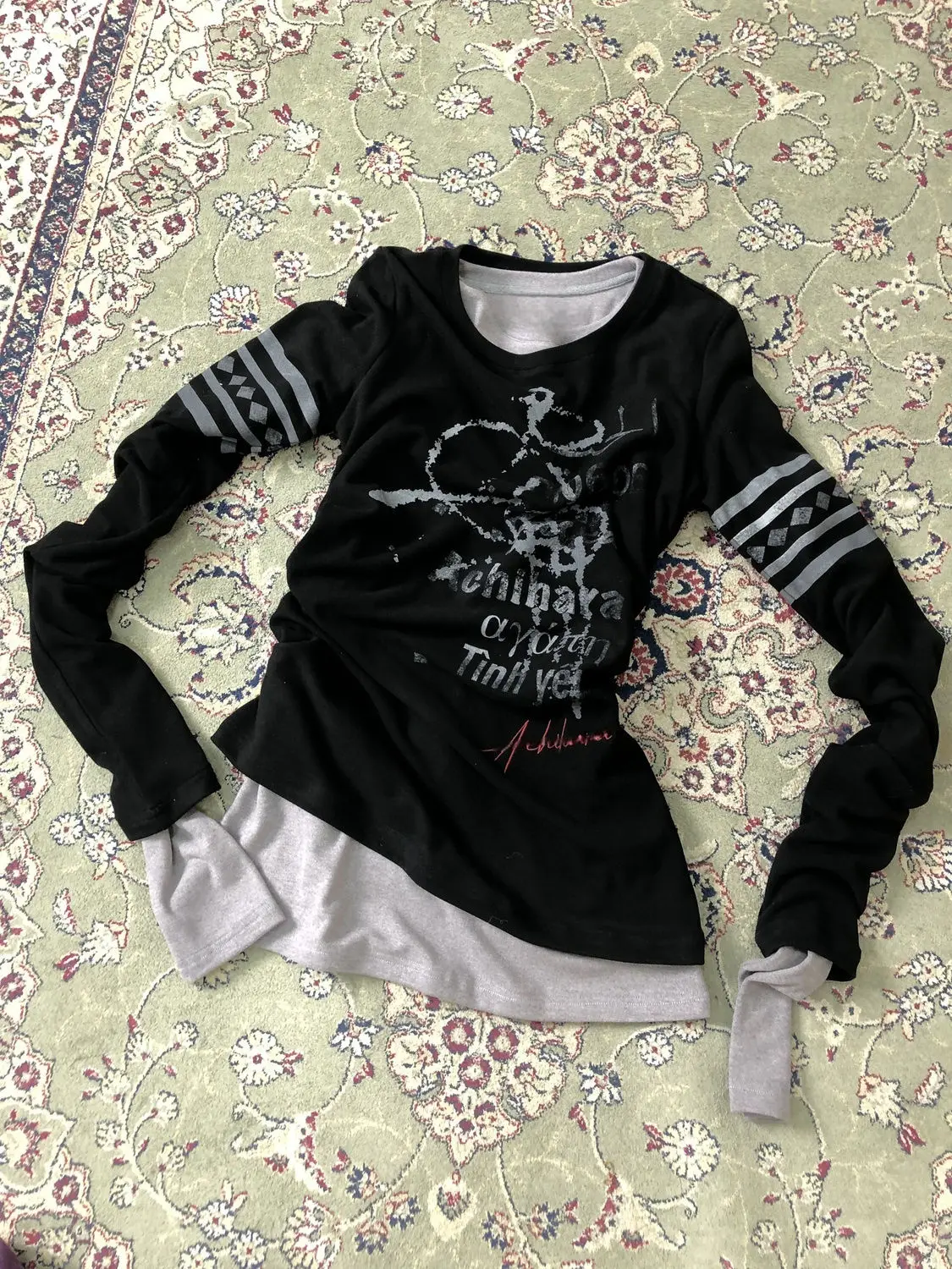 Винтажная готическая футболка Harajuku, женская уличная одежда, хип-хоп, гранж Y2k, укороченные топы, футболки в стиле панк, рубашки с длинными рукавами в стиле ретро, осенняя мода 
Винтажная готическая футболка Harajuku, женская уличная одежда, хип-хоп, гранж Y2k, укороченные топы, футболки в стиле панк, рубашки с длинными рукавами в стиле ретро, осенняя мода