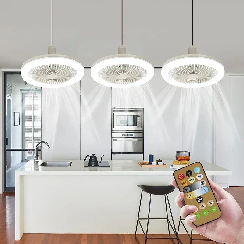 E27 Smart Ceiling Fan with Remote Control AC85-265V Lighting Base for Bedroom Restaurant and Living Room Lighting Fan
E27 Smart Ceiling Fan with Remote Control AC85-265V Lighting Base for Bedroom Restaurant and Living Room Lighting Fan