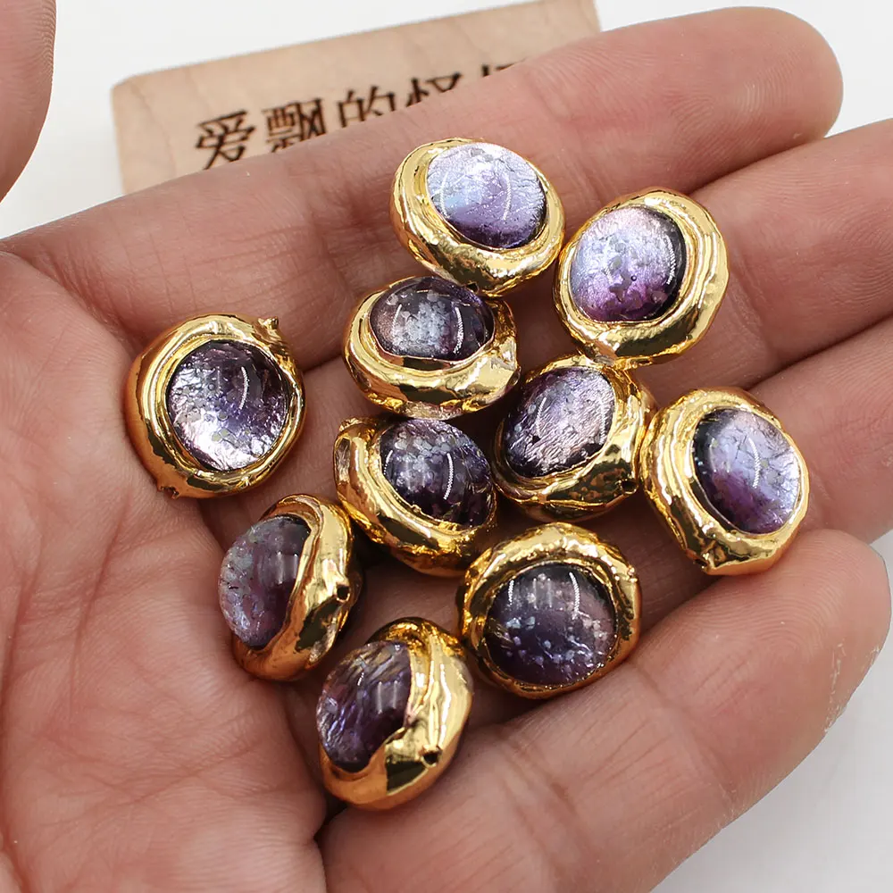 10 Pcs 16MM Purple Moss Murano Glass Coloured Glaze Loose Beads Connector Beads Necklace Jewelry DIY
10 Pcs 16MM Purple Moss Murano Glass Coloured Glaze Loose Beads Connector Beads Necklace Jewelry DIY