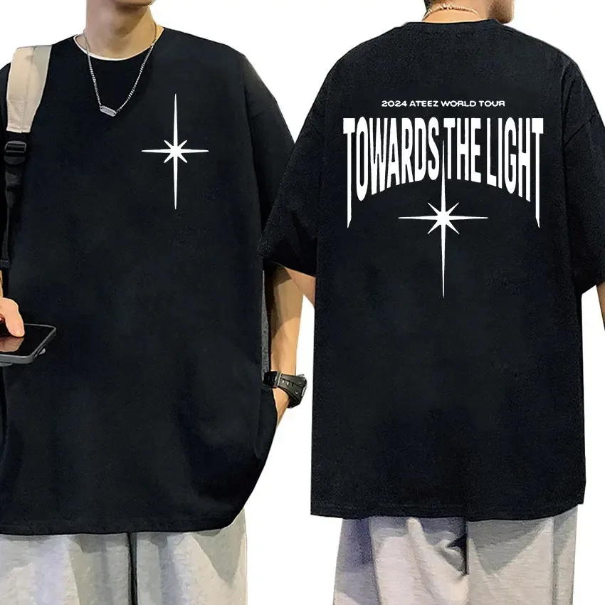 Korean ATEEZ 2024 World Tour T Shirt Towards The Light Print Short Sleeve T-shirt Men Women Hip Hop Retro Casual Tees Clothing 
Korean ATEEZ 2024 World Tour T Shirt Towards The Light Print Short Sleeve T-shirt Men Women Hip Hop Retro Casual Tees Clothing