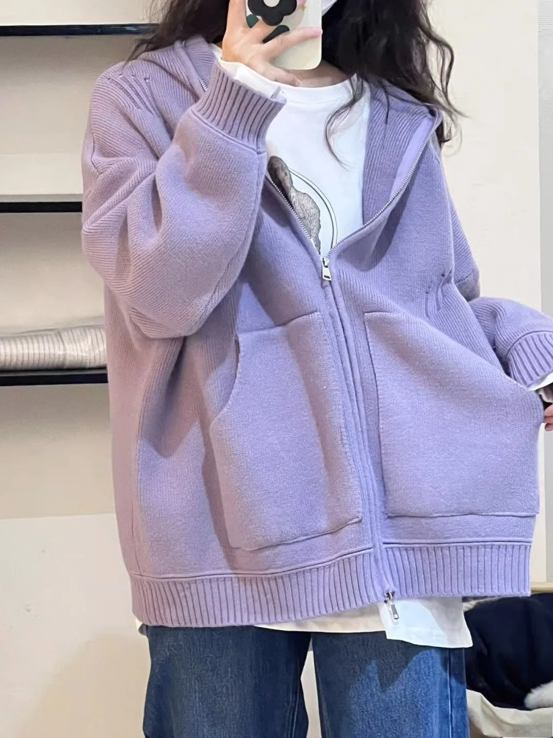 plus Size Knitted Hooded Zipper Sweater Women's Autumn Casual Loose Fit Slimming Cardigan Long Sleeve Polyester Cotton Blend
plus Size Knitted Hooded Zipper Sweater Women's Autumn Casual Loose Fit Slimming Cardigan Long Sleeve Polyester Cotton Blend