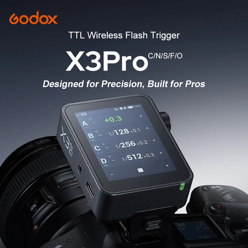 Godox X3PRO C/N/S/F/O 2.4in TTL HSS 2.4G Wireless Flash Trigger OLED Touch Screen Transmitter for Sony Canon Nikon Olympus Fuji
Godox X3PRO C/N/S/F/O 2.4in TTL HSS 2.4G Wireless Flash Trigger OLED Touch Screen Transmitter for Sony Canon Nikon Olympus Fuji