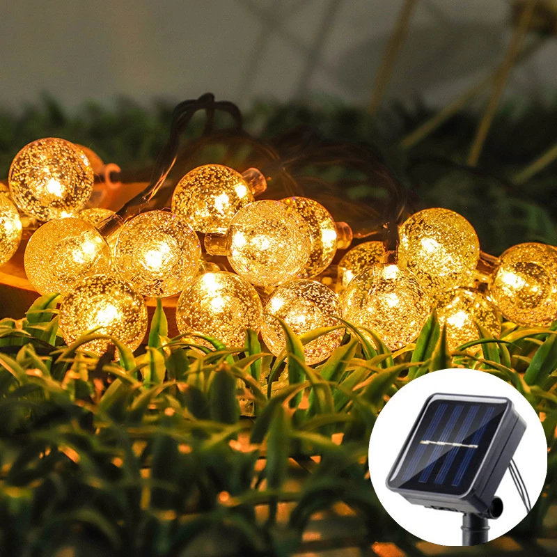Solar String Lights Outdoor Led Crystal Globe Lights Solar Festoon Fairy Light for Garden Christmas Outdoor Decor 8 Modes
Solar String Lights Outdoor Led Crystal Globe Lights Solar Festoon Fairy Light for Garden Christmas Outdoor Decor 8 Modes