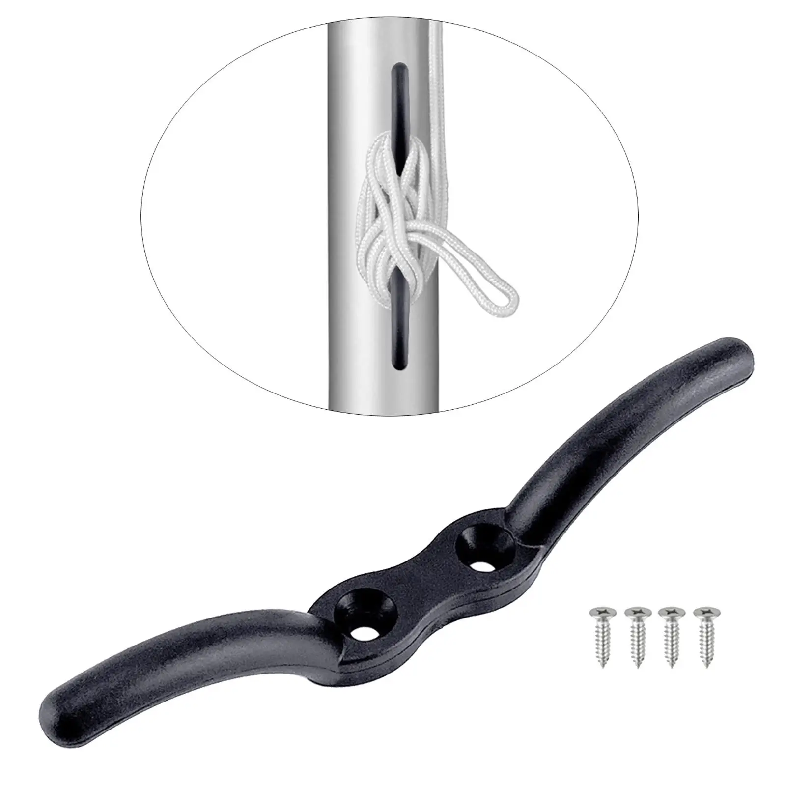 Нейлоновый веревочный зажим для флагштока с винтом для крепления фурнитуры Запчасти для лодок и яхт Ремесло
Нейлоновый веревочный зажим для флагштока с винтом для крепления фурнитуры Запчасти для лодок и яхт Ремесло