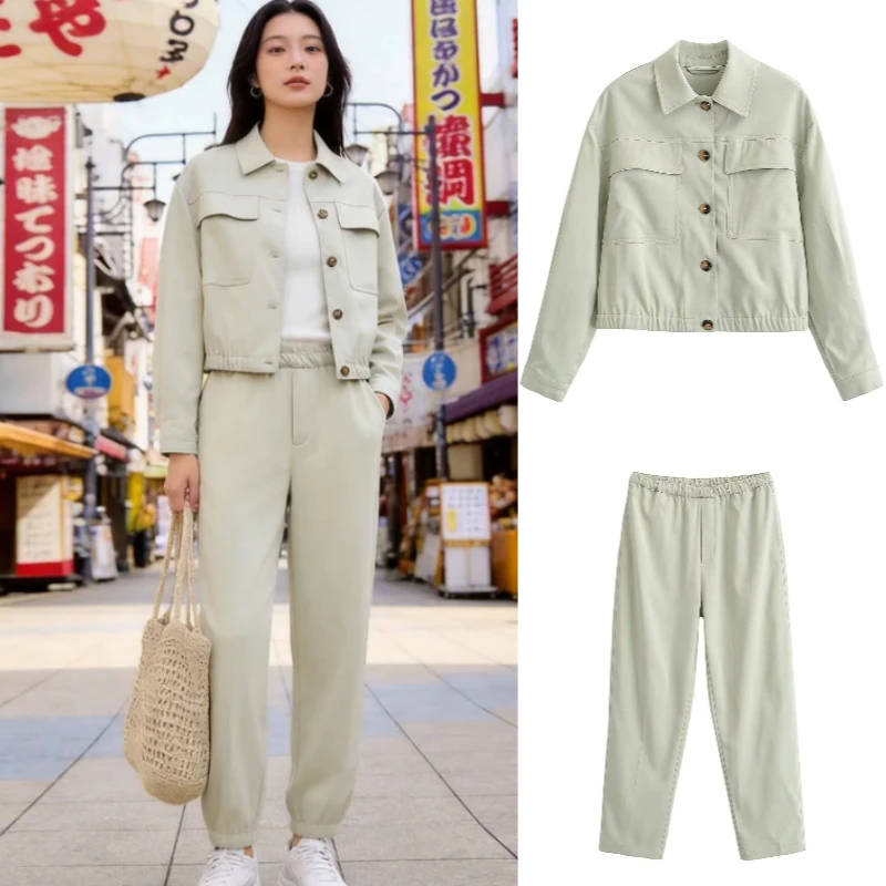 2026 Spring New Arrival: Chic Collar Blazer with Patch Pocket and Casual Trousers Set
2026 Spring New Arrival: Chic Collar Blazer with Patch Pocket and Casual Trousers Set