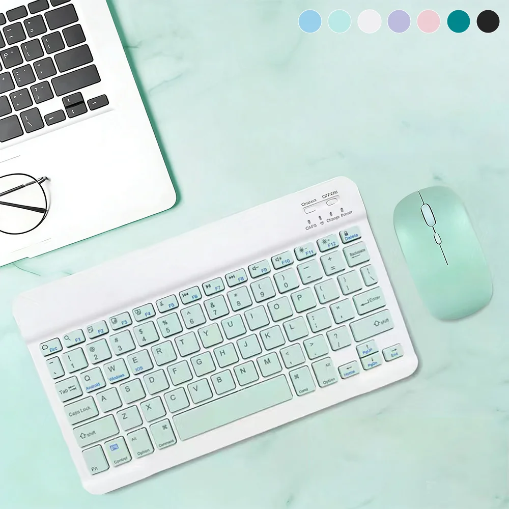 Mini Wireless Bluetooth Keyboard Mouse For Xiaomi Tablet iPad Air Mini Pro Multi System Works with iOS Android Windows