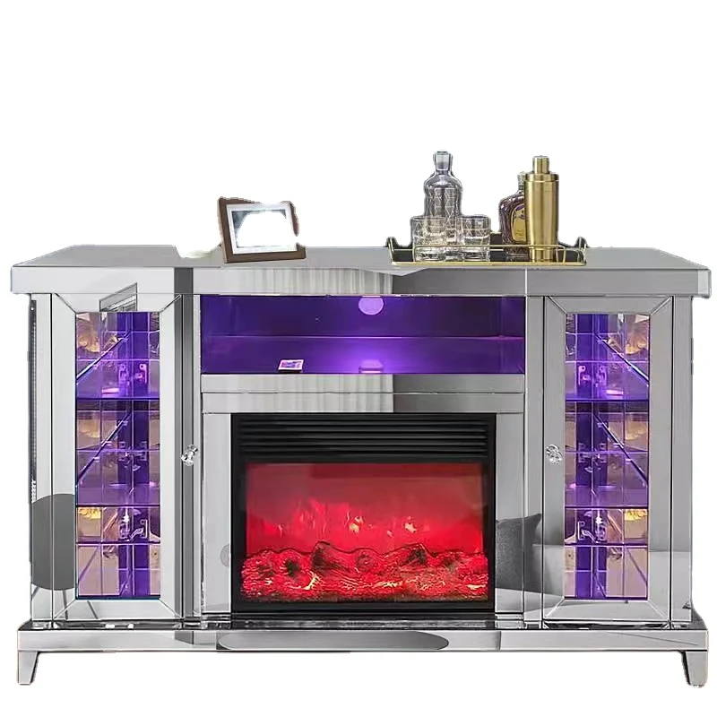 Living room furniture Glam mirror furniture diamond crushed TV stand with fireplace cabinet mirrored led fireplace
Living room furniture Glam mirror furniture diamond crushed TV stand with fireplace cabinet mirrored led fireplace