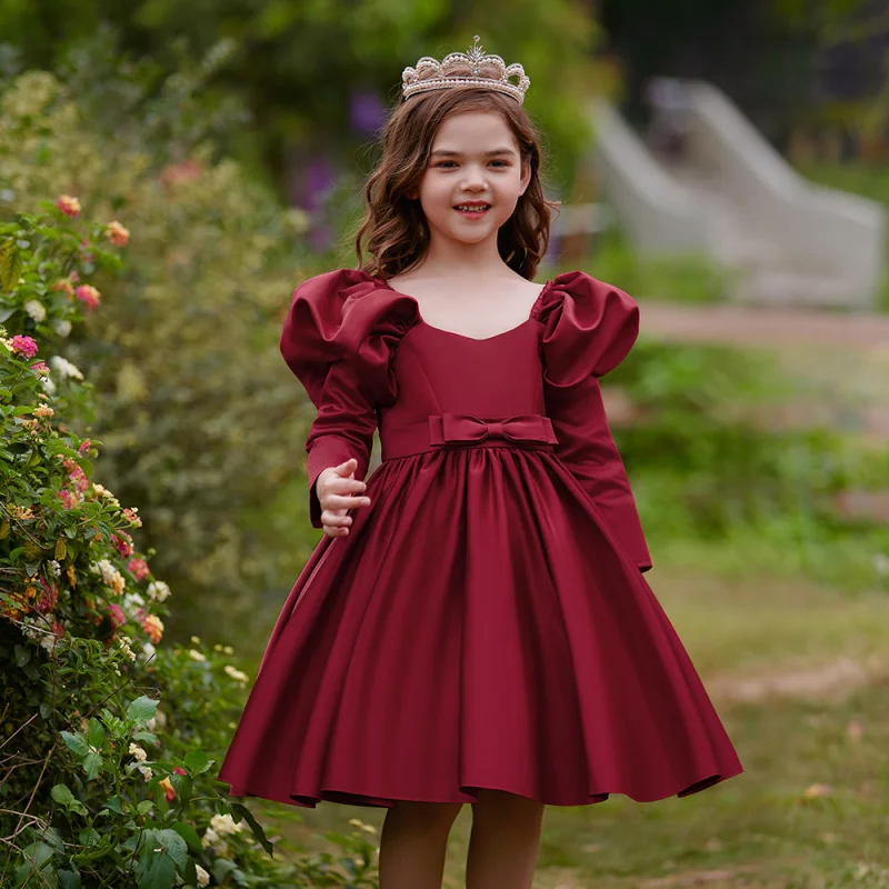 Girls' New Puff Sleeve Bow Flower Girl First Birthday Party Princess Dress
Girls' New Puff Sleeve Bow Flower Girl First Birthday Party Princess Dress