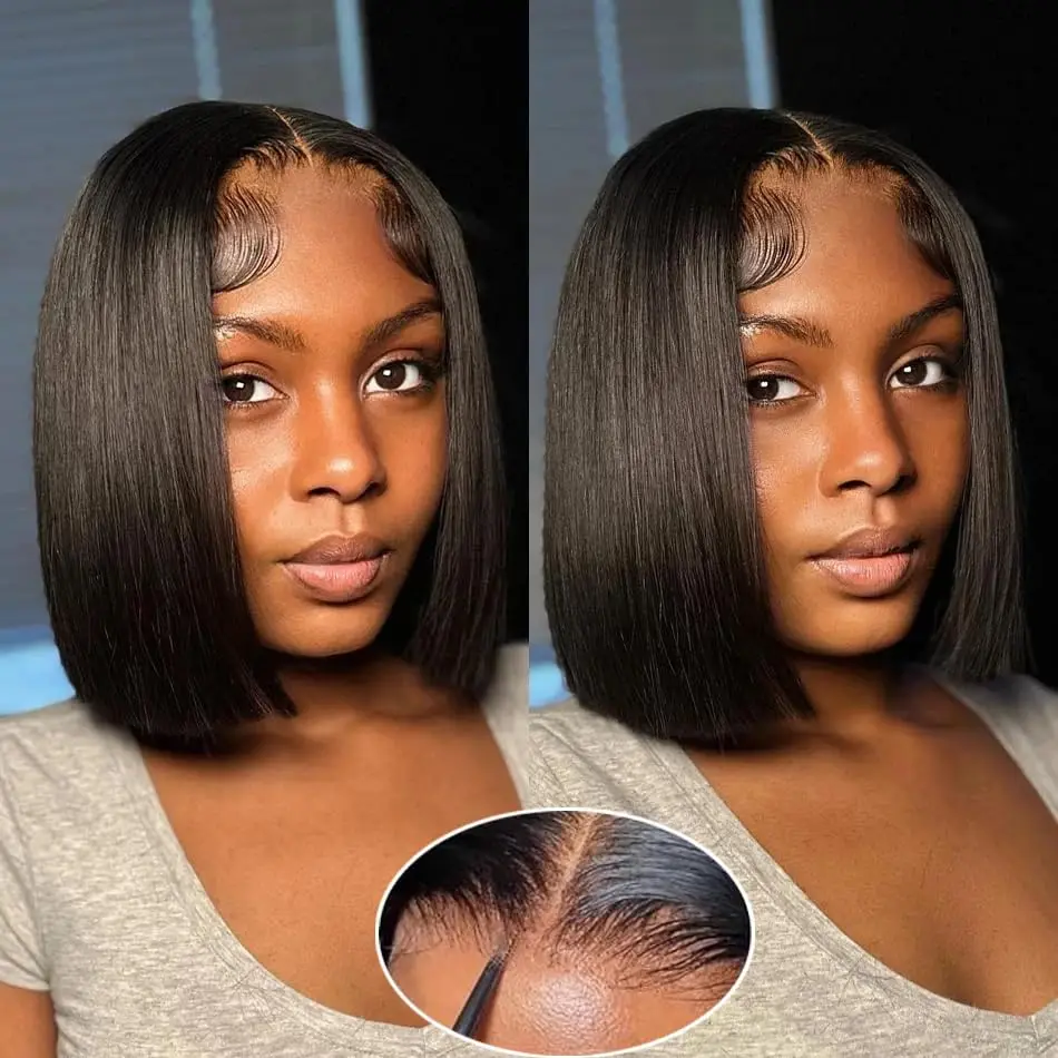 180% Density Straight Bob Wig 13x6 HD Transparent Full Lace Frontal Wig Human Hair Lace Front Human Hair Wigs For Women 14 Inch
180% Density Straight Bob Wig 13x6 HD Transparent Full Lace Frontal Wig Human Hair Lace Front Human Hair Wigs For Women 14 Inch