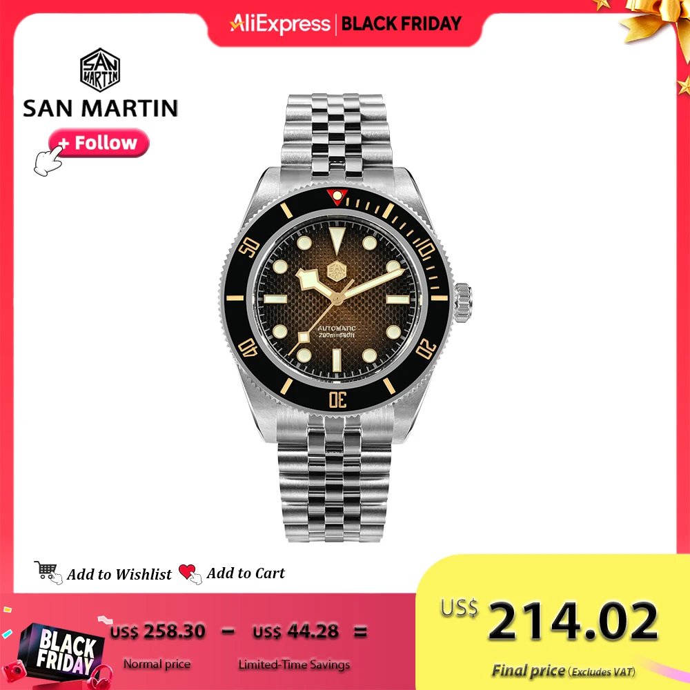 Часы San Martin мужские водонепроницаемые механические из нержавеющей стали, 40 мм, 200 м
Часы San Martin мужские водонепроницаемые механические из нержавеющей стали, 40 мм, 200 м