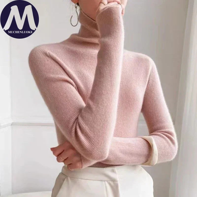 Sweater for Woman Autumn Winter New Elegant Long Sleeves High Collar Knitted Sweater Fashionable Slim Fit Tight Fitting Sweaters
Sweater for Woman Autumn Winter New Elegant Long Sleeves High Collar Knitted Sweater Fashionable Slim Fit Tight Fitting Sweaters