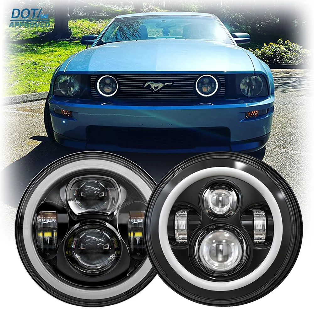 DOT E24 LED 7" Headlamp For Ford Mustang Bronco Fiesta Falcon Pinto 1960-1984 H6024 Hi-Lo Beam Turn Signal W/ DRL Light Assembly
DOT E24 LED 7" Headlamp For Ford Mustang Bronco Fiesta Falcon Pinto 1960-1984 H6024 Hi-Lo Beam Turn Signal W/ DRL Light Assembly