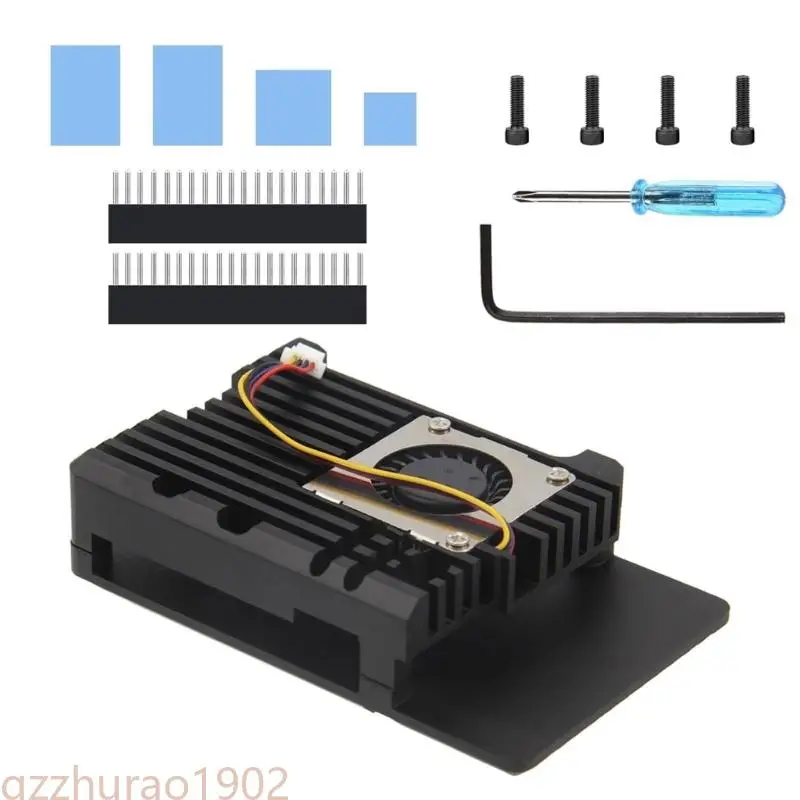 97QB Heavy Duty Aluminum Case with Active Cooling Fan Box Anti-Corrosion for RPI5 8GB/4GB/2GB Metal Heatsink Case Enclosure
97QB Heavy Duty Aluminum Case with Active Cooling Fan Box Anti-Corrosion for RPI5 8GB/4GB/2GB Metal Heatsink Case Enclosure