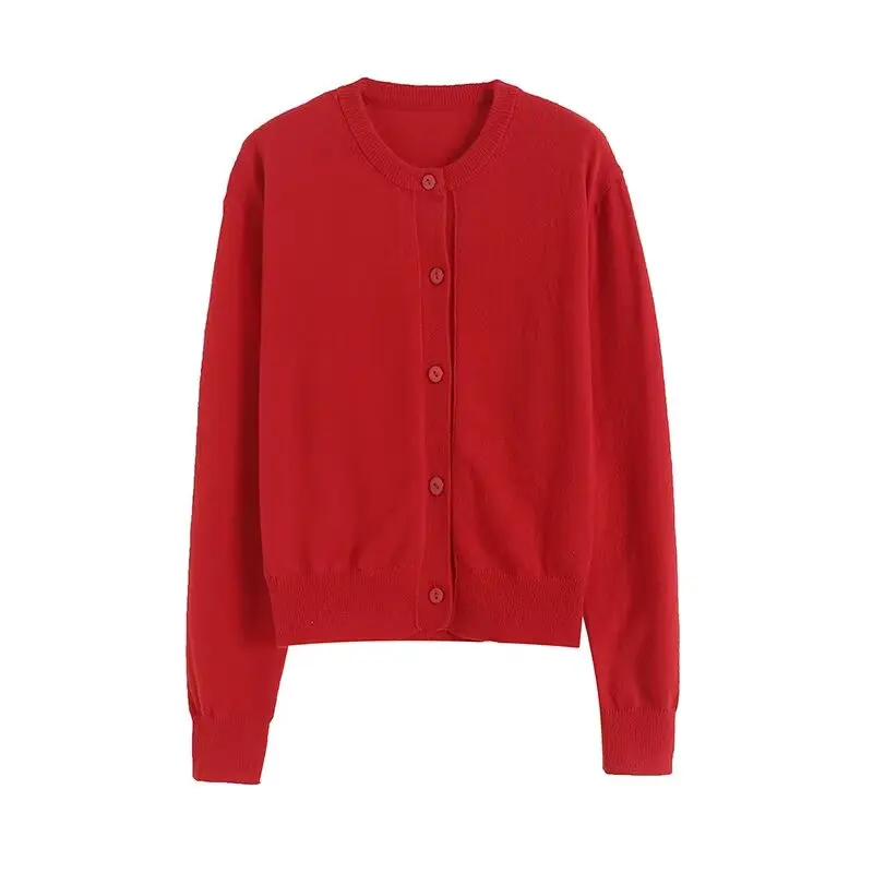 Women's new fashion slim short single breasted soft texture O-Neck knitted coat retro long sleeved women's coat chic top Skazi
Women's new fashion slim short single breasted soft texture O-Neck knitted coat retro long sleeved women's coat chic top Skazi