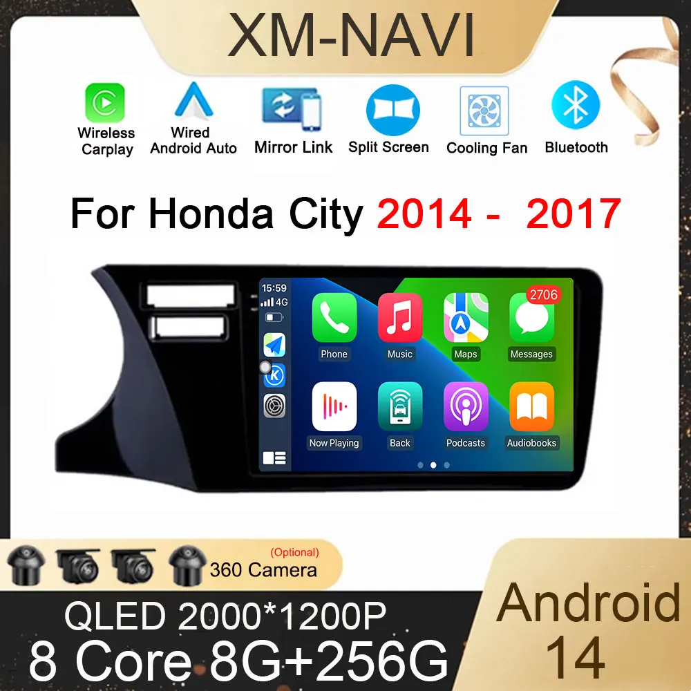 For Honda City 2014 2015 2016 2017 Android 14 Car Radio Multimedia Video Player Navigation Stereo GPS Carplay Android Auto 4G
For Honda City 2014 2015 2016 2017 Android 14 Car Radio Multimedia Video Player Navigation Stereo GPS Carplay Android Auto 4G