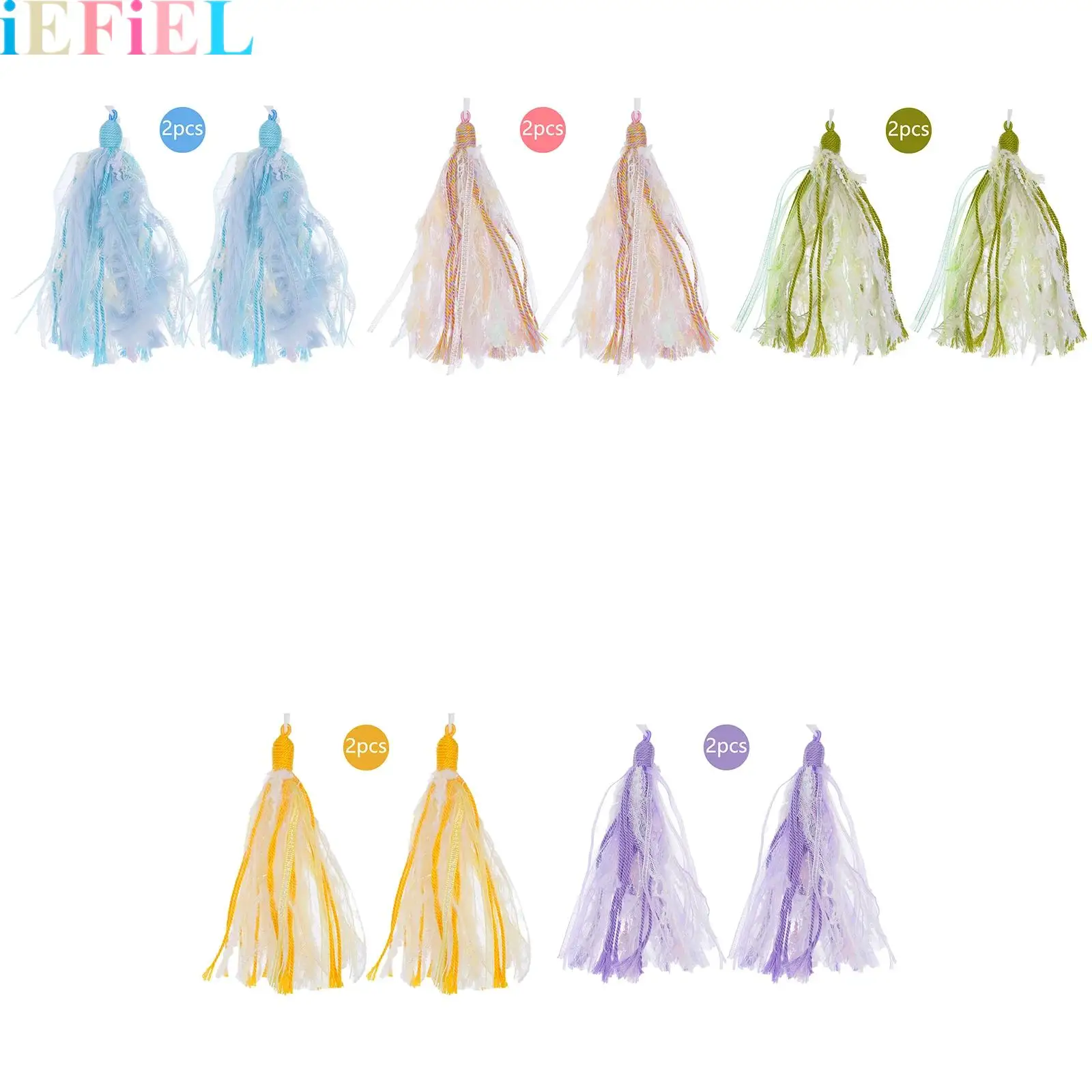 Exquisite Handmade Fuzzy Ribbon Plush Tassels Pendant DIY Craft Accessory for Decorating Objects Embellishing