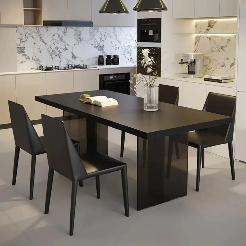 Classic Black Dining Table With Sintered Stone Top Light Luxury Acrylic Dining Table Modern Dinner Room Italian Dining Table Set
Classic Black Dining Table With Sintered Stone Top Light Luxury Acrylic Dining Table Modern Dinner Room Italian Dining Table Set