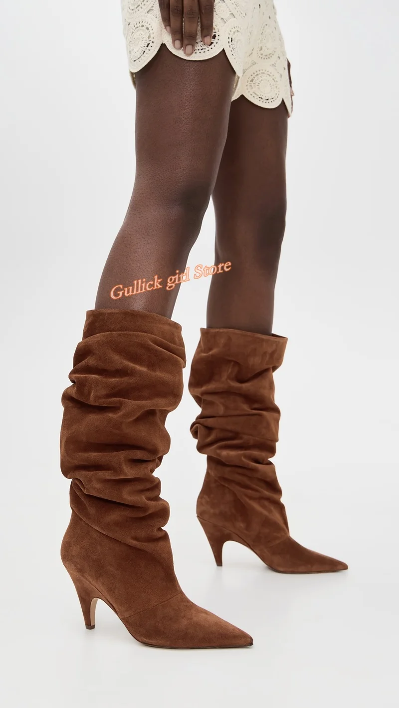 Sexy Pointy Toe Pleated Boots Knee High Sexy Pointy Toe Stiletto Thin High Heel Slip On Runway 2026 Winter Autumn Women Shoes
Sexy Pointy Toe Pleated Boots Knee High Sexy Pointy Toe Stiletto Thin High Heel Slip On Runway 2026 Winter Autumn Women Shoes