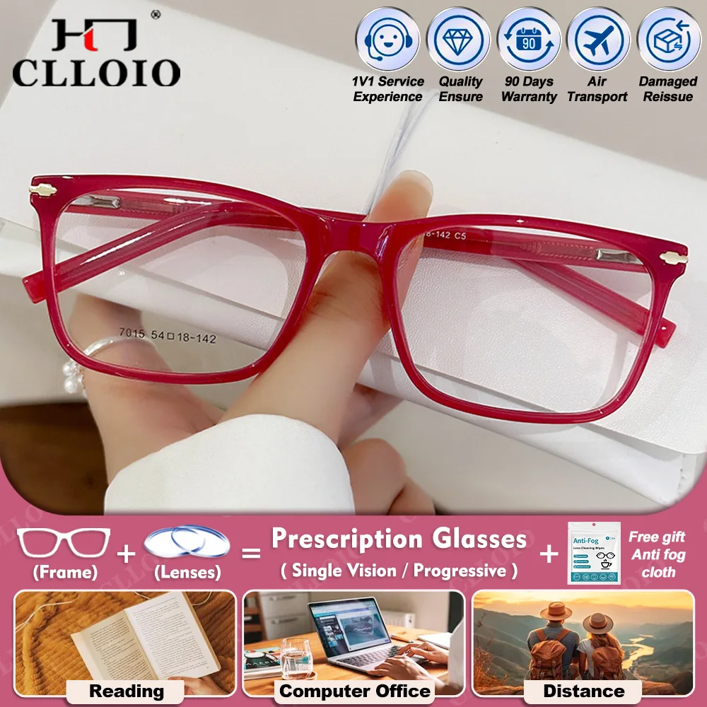 CLLOIO Simple Geometric Design Anti Blue Light Prescription Glasses Women Photochromic Myopia Optical Progressive Office Eyewear
CLLOIO Simple Geometric Design Anti Blue Light Prescription Glasses Women Photochromic Myopia Optical Progressive Office Eyewear