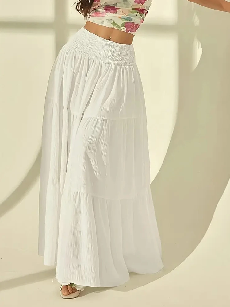 American Beach Long Skirt Women Loose Vintage Elegant Sweet A Line Skirts Summer High Waist Ocean Holiday Female White Skirt New
American Beach Long Skirt Women Loose Vintage Elegant Sweet A Line Skirts Summer High Waist Ocean Holiday Female White Skirt New