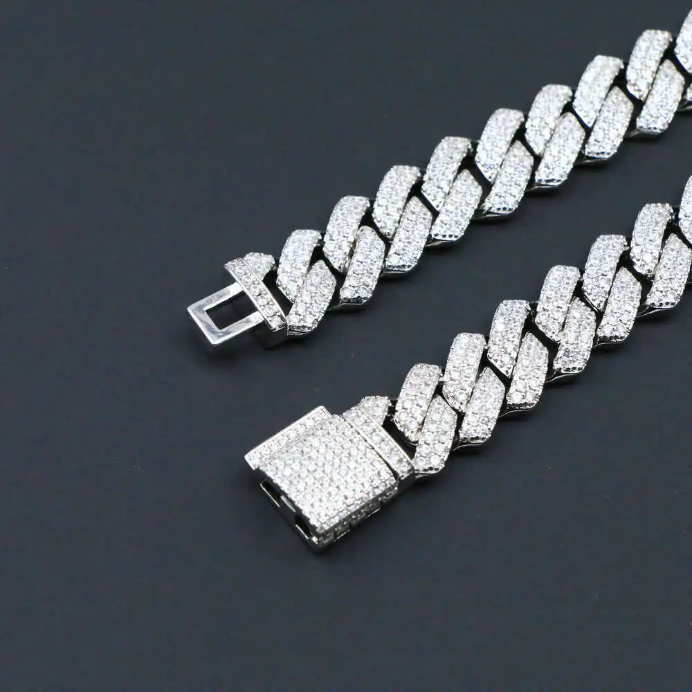 Custom Hip Hop Jewelry Necklace 925 Sterling Silver Moissanite Diamond Cuban Link Chain
Custom Hip Hop Jewelry Necklace 925 Sterling Silver Moissanite Diamond Cuban Link Chain