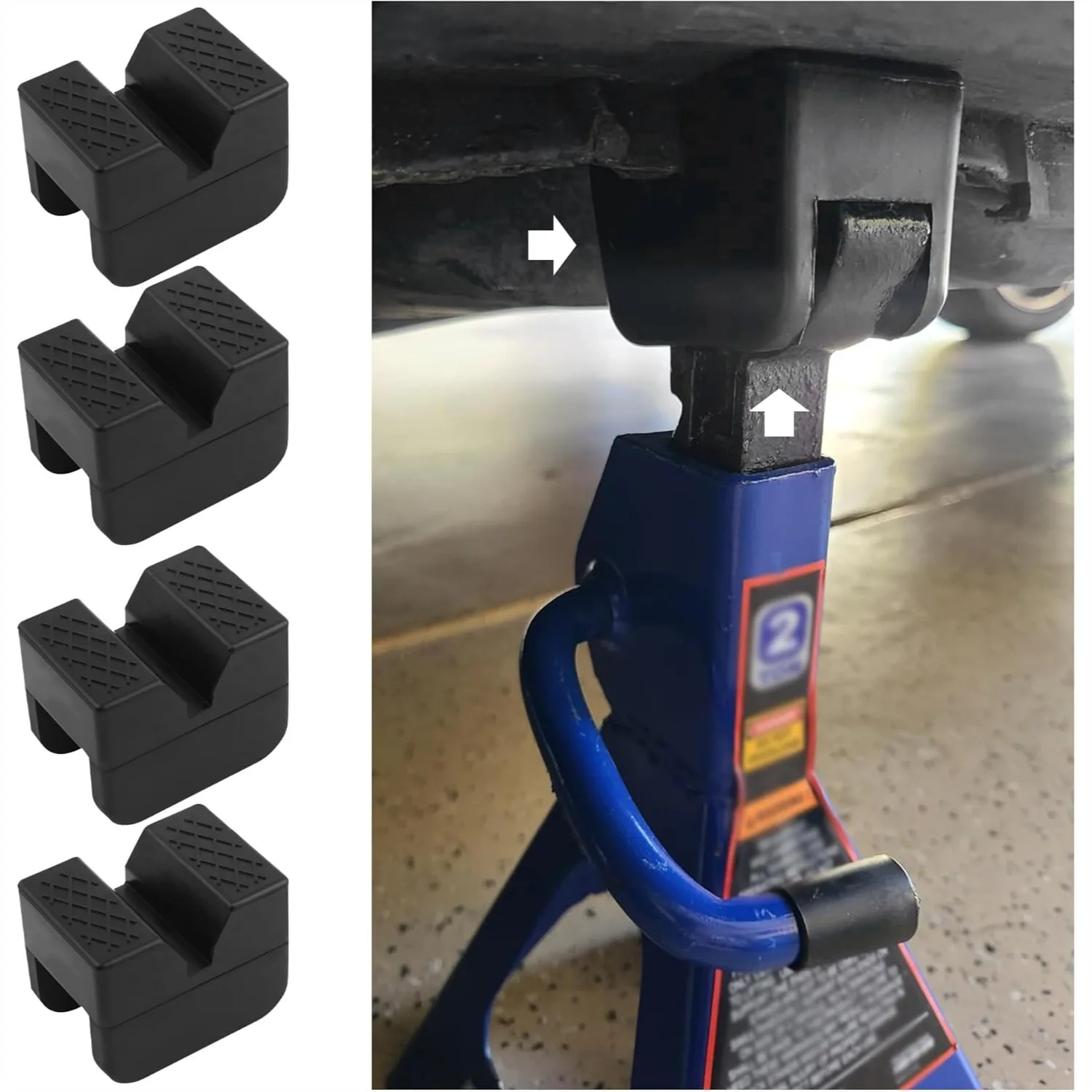 4PCS Slotted Pinch Weld Jack Pad, Rubber Jack Adapter with Non-Slip Diamond Pattern, Universal 2 Ton Car Accessories
4PCS Slotted Pinch Weld Jack Pad, Rubber Jack Adapter with Non-Slip Diamond Pattern, Universal 2 Ton Car Accessories