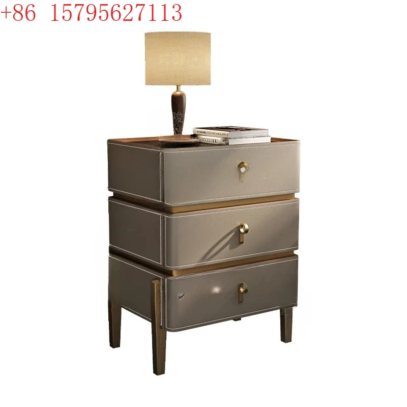 02Saddle leather bedside table All solid wood Italian light luxury bedside storage cabinet Bedroom rock slab cabinet
02Saddle leather bedside table All solid wood Italian light luxury bedside storage cabinet Bedroom rock slab cabinet