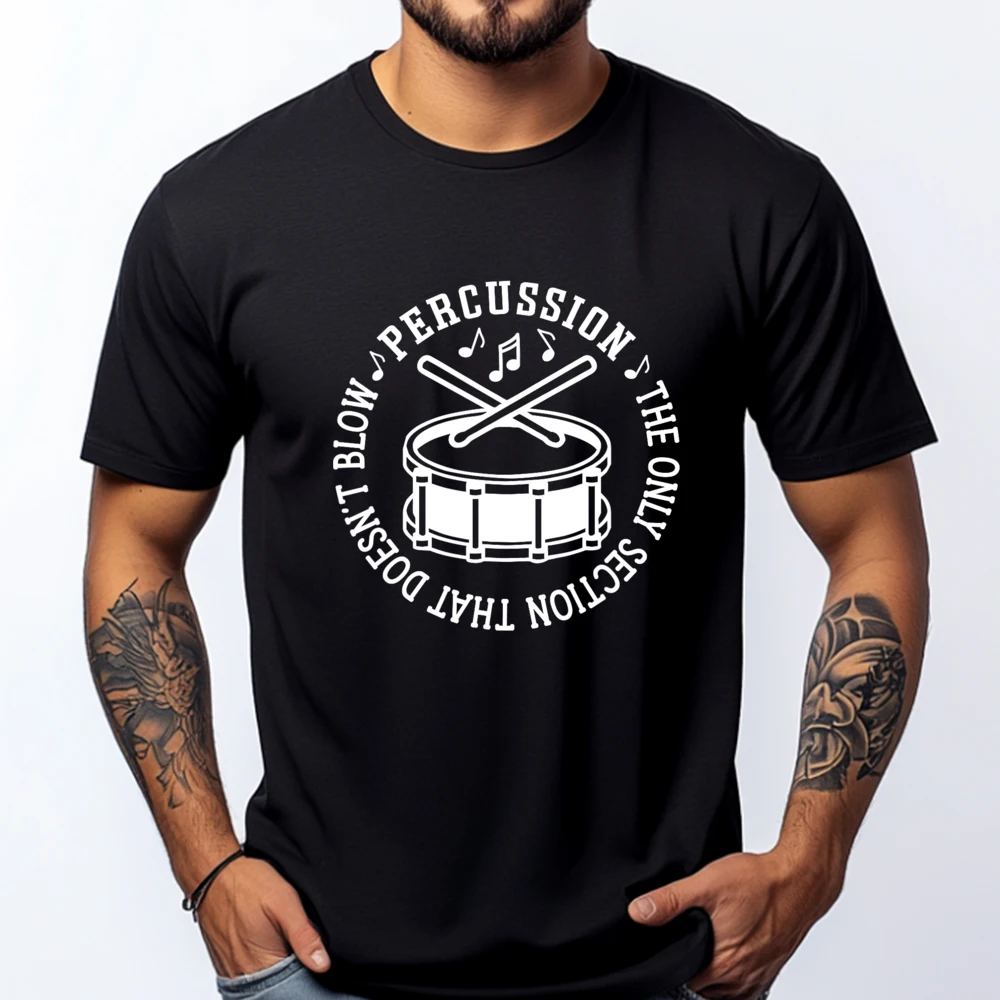 Percussion The Only Section That Doesn T Blow Drummer Funny Clothing Fashionable and Trendy Camiseta Masculina Creative
Percussion The Only Section That Doesn T Blow Drummer Funny Clothing Fashionable and Trendy Camiseta Masculina Creative
