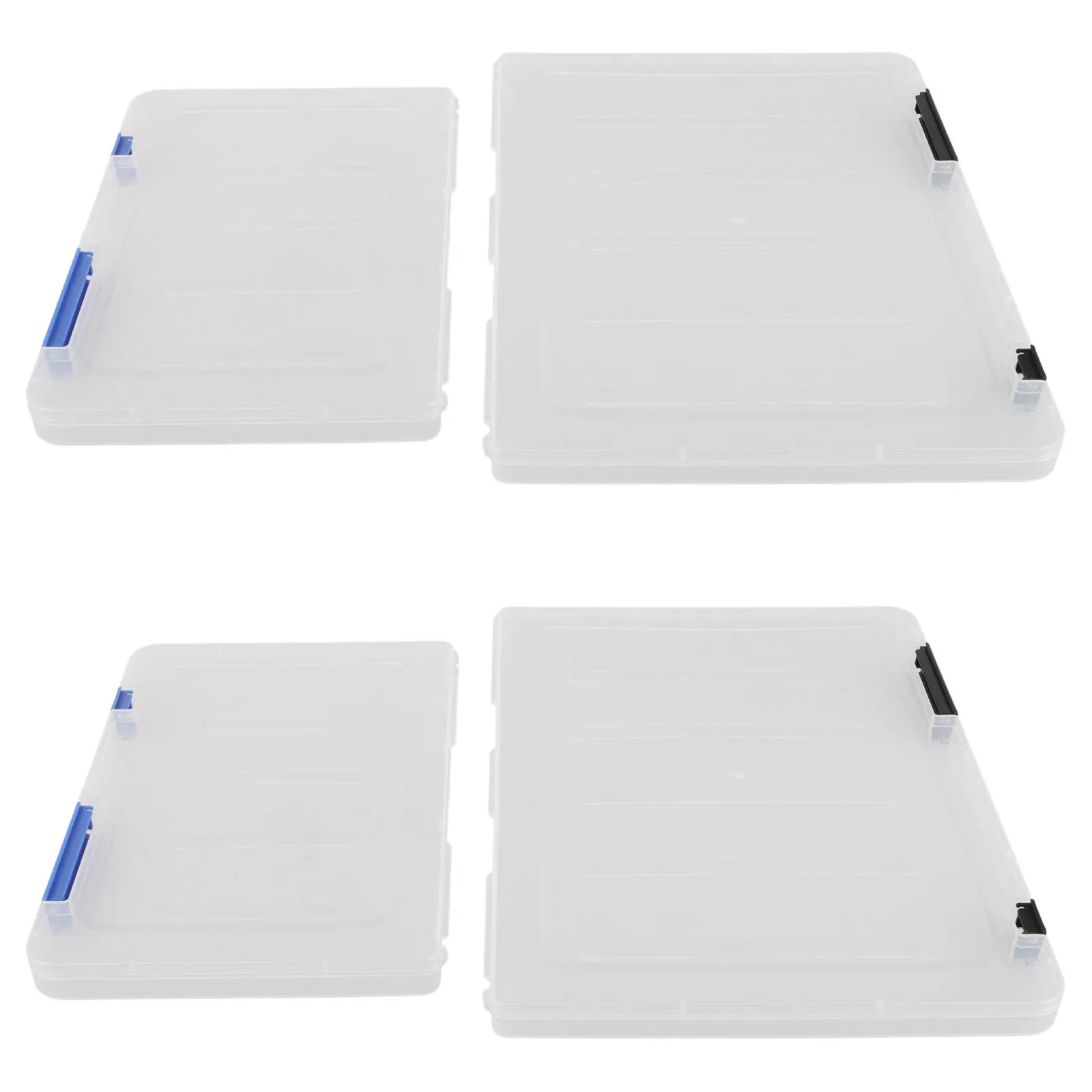 4Pcs A4 A5 Transparent File Storage Box Thickened PP Plastic Document Organizer with Dual Buckle Lid for Office School
4Pcs A4 A5 Transparent File Storage Box Thickened PP Plastic Document Organizer with Dual Buckle Lid for Office School
