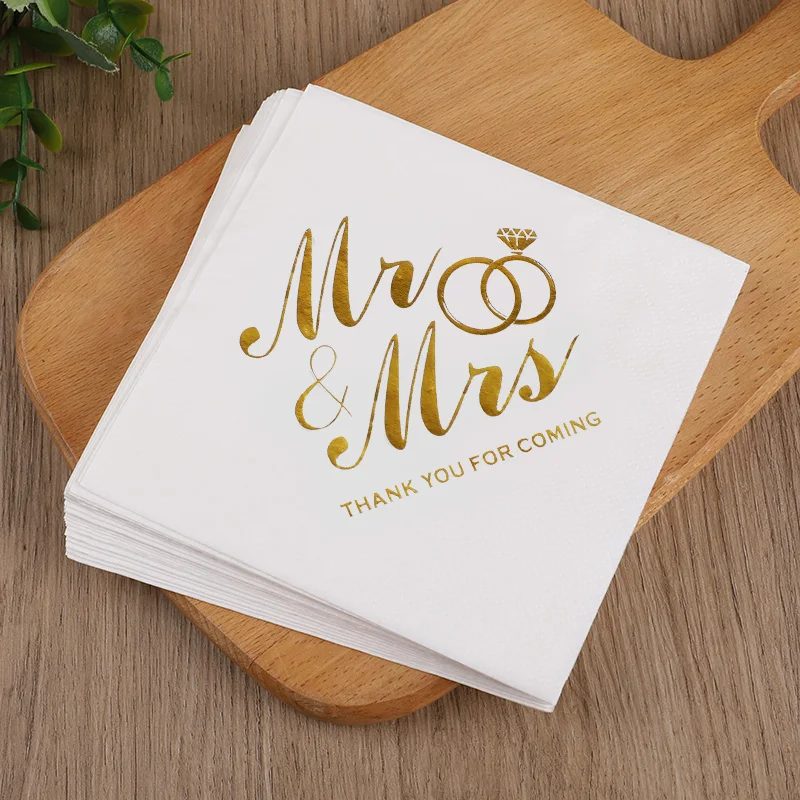 20-100Pcs Mr Mrs Paper Napkins Wedding Table Decoration Bronzing Cocktail Dessert Disposable Napkin Bridal Shower Party Supplies
20-100Pcs Mr Mrs Paper Napkins Wedding Table Decoration Bronzing Cocktail Dessert Disposable Napkin Bridal Shower Party Supplies