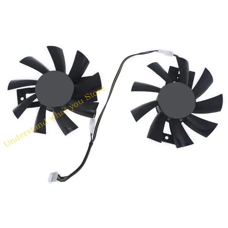 J60A for Dataland RX470 570 VGA Fan 87mm/3.43 inch 2PCS 4Pin 12V 0.45A Cooling Fan FDC10U12S9-C Graphics Card Cooling Fan
J60A for Dataland RX470 570 VGA Fan 87mm/3.43 inch 2PCS 4Pin 12V 0.45A Cooling Fan FDC10U12S9-C Graphics Card Cooling Fan