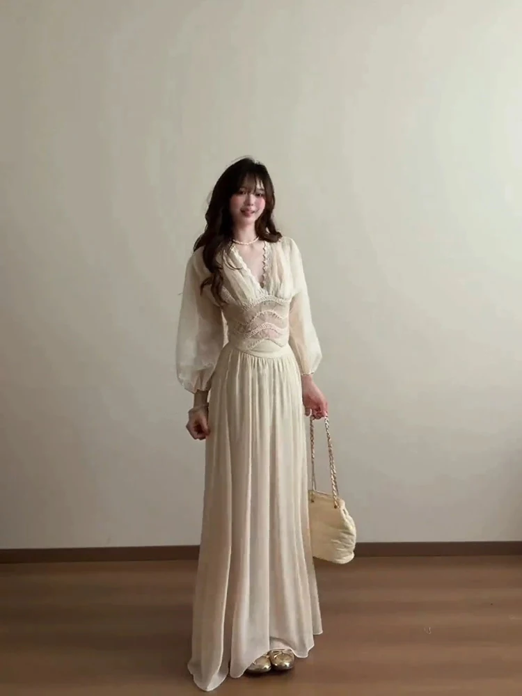 XZY Retro V-neck Lace High-waist Long-sleeve Top And Skirt Set plus Size Spring Summer Fashion Casual Polyester Fiber
XZY Retro V-neck Lace High-waist Long-sleeve Top And Skirt Set plus Size Spring Summer Fashion Casual Polyester Fiber