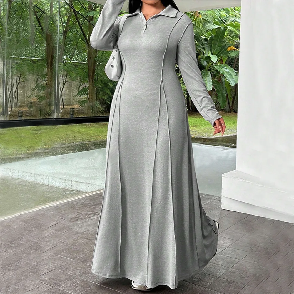 European American Long Skirt Plus Size Women's Simple Casual Dress 2025 Spring A-line Large Skirt Elegant Temperament Dress
European American Long Skirt Plus Size Women's Simple Casual Dress 2025 Spring A-line Large Skirt Elegant Temperament Dress