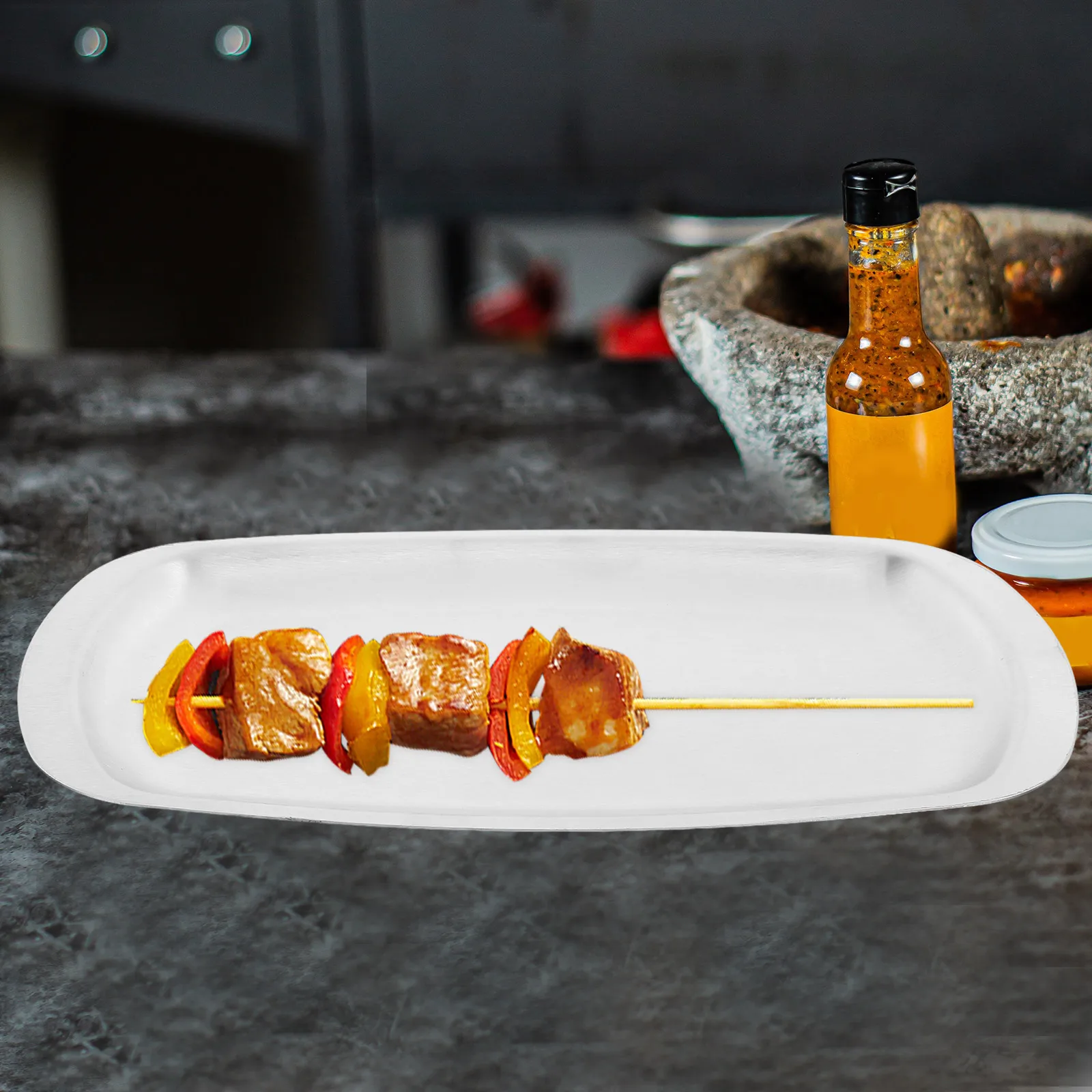 Korean BBQ Plate Rectangular Sizzling Platter Stainless Steel Pasta Plate Kitchen Food Dish 30x20cm Silver Easy Clean
Korean BBQ Plate Rectangular Sizzling Platter Stainless Steel Pasta Plate Kitchen Food Dish 30x20cm Silver Easy Clean