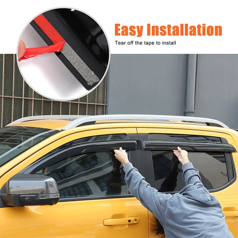 ABS Black For Ford Ranger 2016-2022 Car Styling Wind Shields Sun Rain Guards Side Wind Deflector Car Exterior Accessories
ABS Black For Ford Ranger 2016-2022 Car Styling Wind Shields Sun Rain Guards Side Wind Deflector Car Exterior Accessories