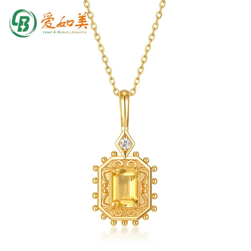 New Japanese and Korean Style Yellow Crystal Pendant 18K Gold PT950 Platinum Silver Plated 7-layer Gold Pendant
New Japanese and Korean Style Yellow Crystal Pendant 18K Gold PT950 Platinum Silver Plated 7-layer Gold Pendant