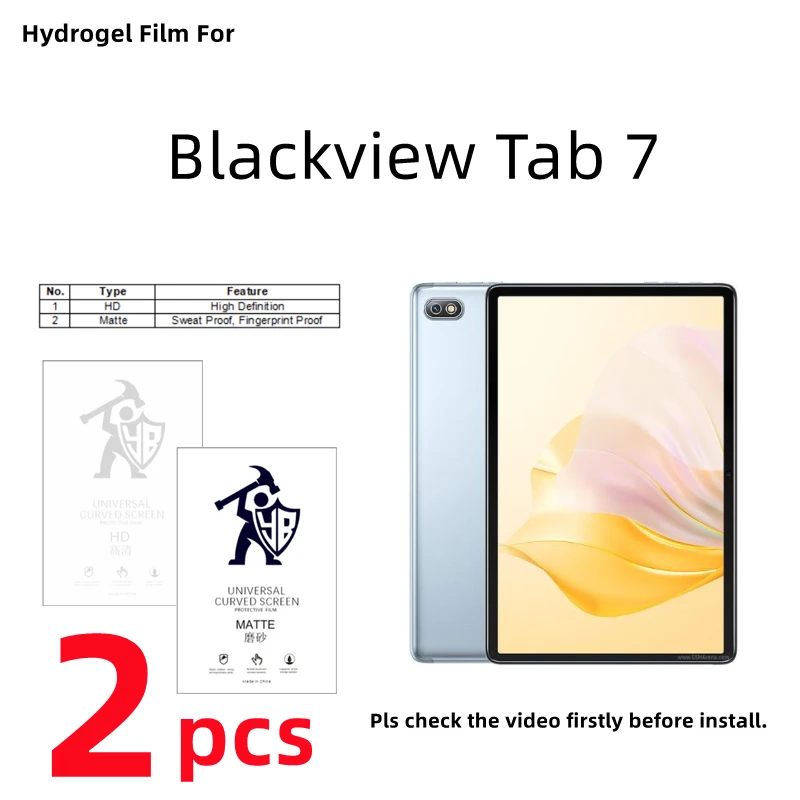 2pcs HD Hydrogel Film For Blackview Tab 7 Matte Screen Protector For Blackview Tab 7 Clear/Frosted Full Cover Protective Film
2pcs HD Hydrogel Film For Blackview Tab 7 Matte Screen Protector For Blackview Tab 7 Clear/Frosted Full Cover Protective Film