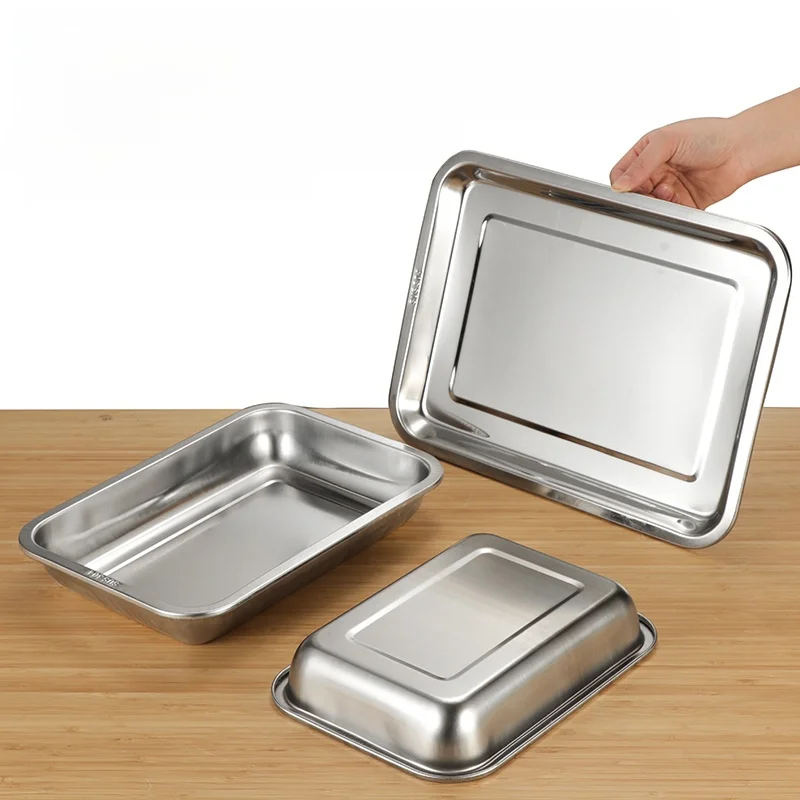 Прямоугольный поднос из нержавеющей стали Thiened 304, немагнитный, для барбекю, сервировочный, коммерческий
Прямоугольный поднос из нержавеющей стали Thiened 304, немагнитный, для барбекю, сервировочный, коммерческий