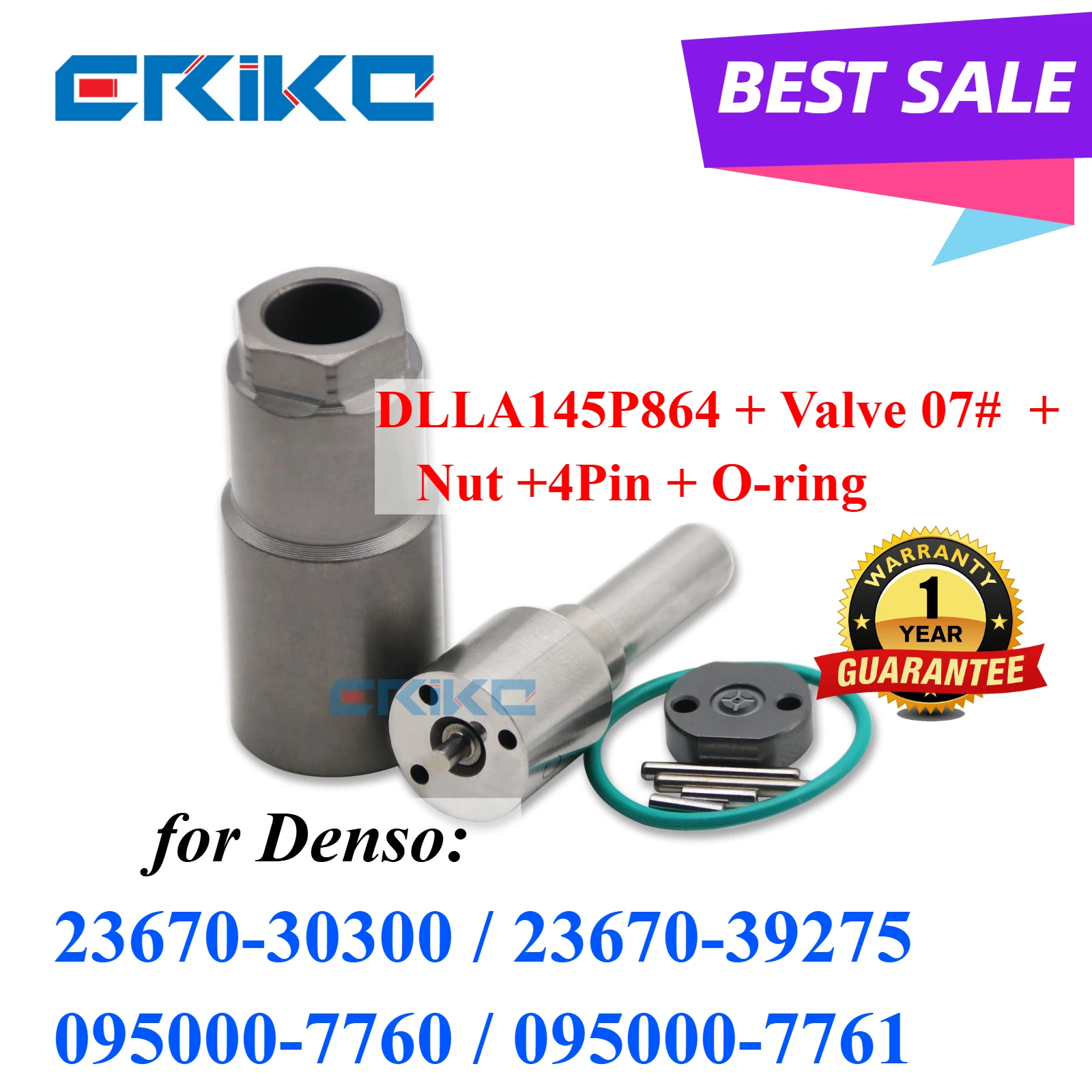 23670-30300 23670-39275 095000-7760 095000-7761 Fuel Injector Repair Kit Nozzle DLLA145P864 Valve 07# for Toyota Hiace Hilux 
23670-30300 23670-39275 095000-7760 095000-7761 Fuel Injector Repair Kit Nozzle DLLA145P864 Valve 07# for Toyota Hiace Hilux