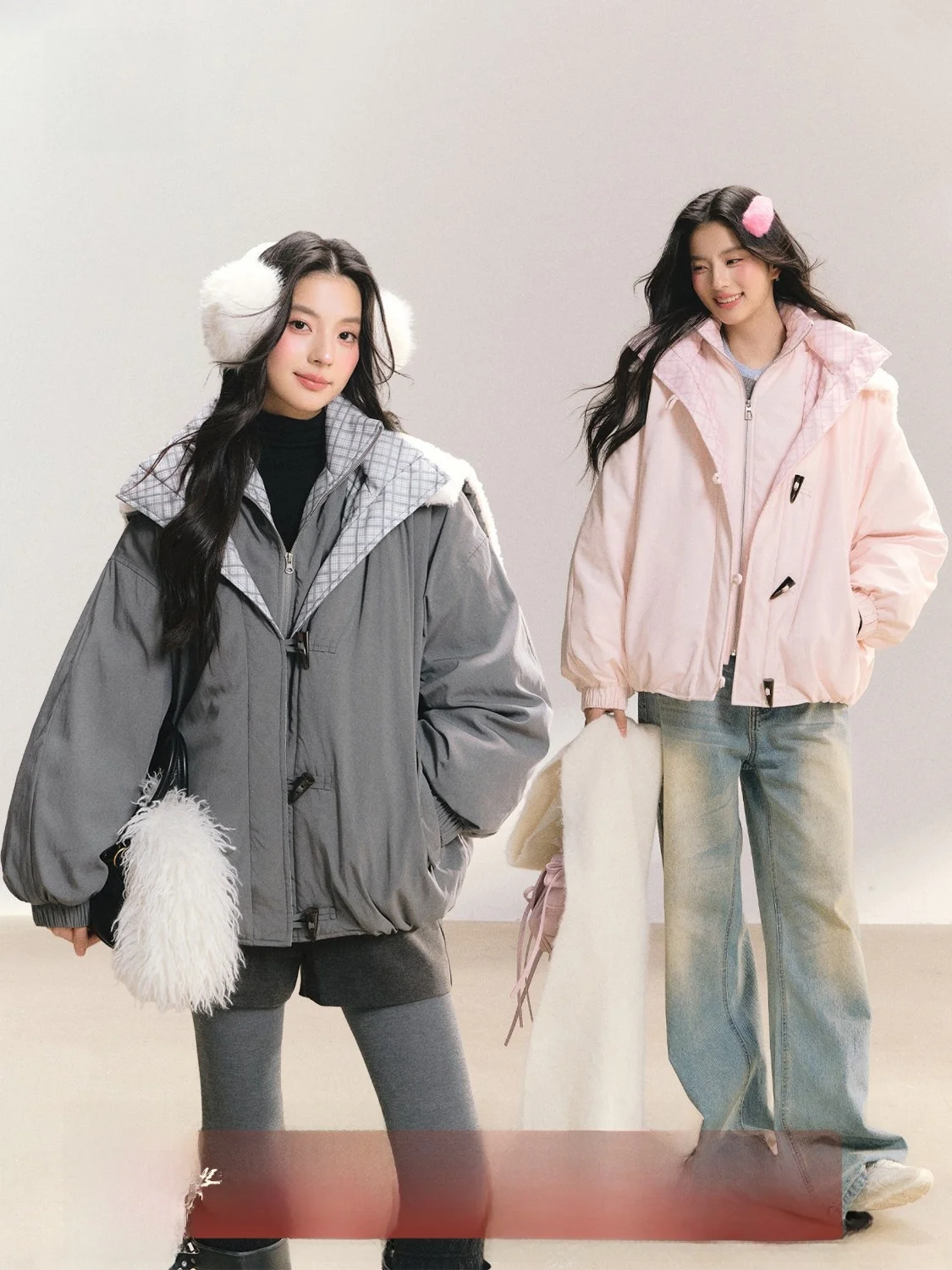 FPMZ Snow Flurry Courard Plaid Collar down Jaet Women's Cotton Outerwear Button Detail Hooded Thiened Winter Coat
FPMZ Snow Flurry Courard Plaid Collar down Jaet Women's Cotton Outerwear Button Detail Hooded Thiened Winter Coat