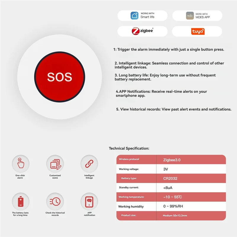 A73E-"Tuya Zigbee, кнопка SOS, аварийный выключатель помощи для пожилых людей и детей - беспроводной датчик сигнализации с дистанционным управлением"
A73E-"Tuya Zigbee, кнопка SOS, аварийный выключатель помощи для пожилых людей и детей - беспроводной датчик сигнализации с дистанционным управлением"