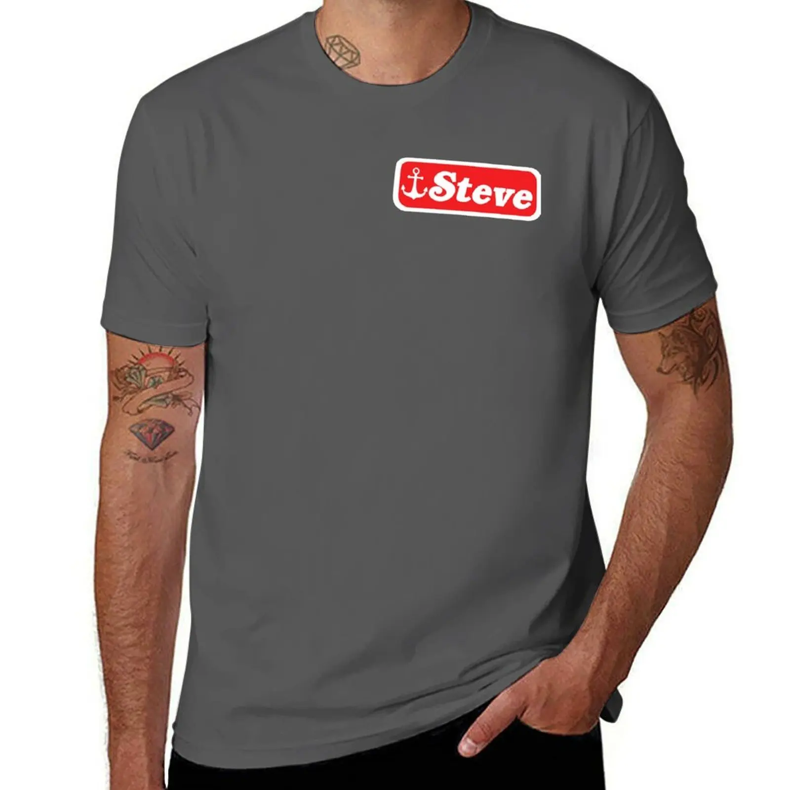 Scoops Steve ahoy! badge name T-Shirt Basic Plain Tee for Spring and Summer
Scoops Steve ahoy! badge name T-Shirt Basic Plain Tee for Spring and Summer