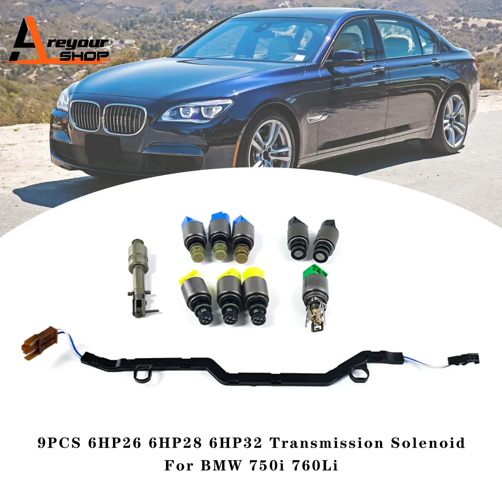 X-T 9 шт. 6HP26 6HP28 6HP32 Соленоид трансмиссии для BMW Alpina B7 750i 760Li 745i 745Li для Jaguar XF
X-T 9 шт. 6HP26 6HP28 6HP32 Соленоид трансмиссии для BMW Alpina B7 750i 760Li 745i 745Li для Jaguar XF